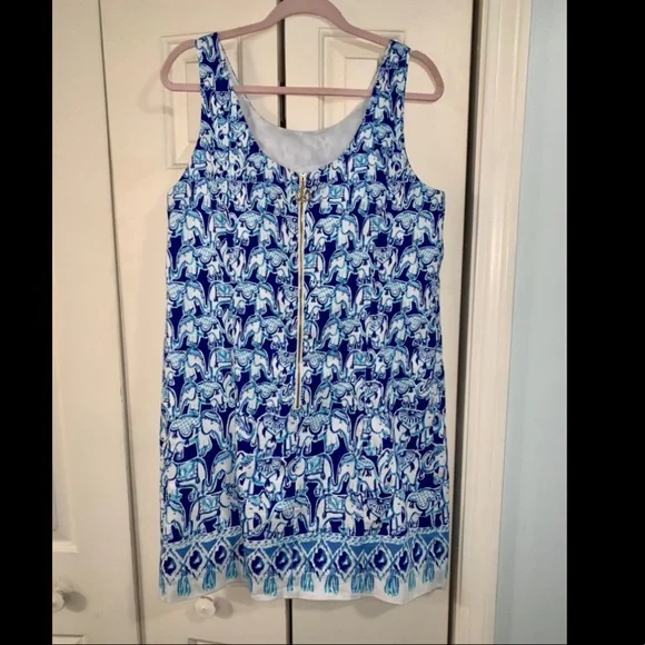 Lily Pulitzer Bomber Blue Get Trunky Shift Dress - Picture 2 of 6